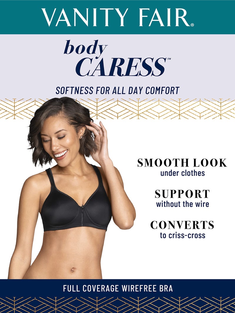 Vanity Fair Womens Body Caress Convertible Wirefree Contour Bra #72335 Bra,Midnight Black,40B - Image 5